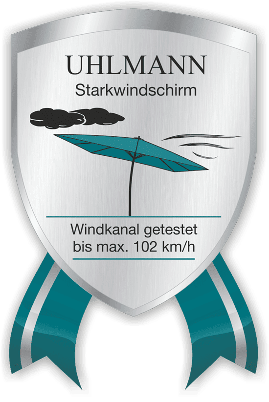Auszeichnung: Uhlmann Starkwindschirm, Windkanal getestet bis 102 km/h